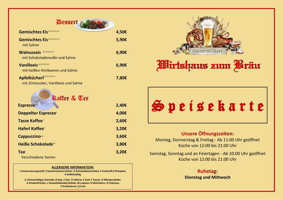 Speisekarte